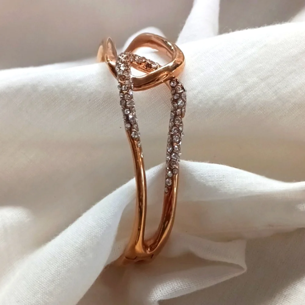 Hinged Bangle Love Knot Bracelet. - Picture 2 of 7